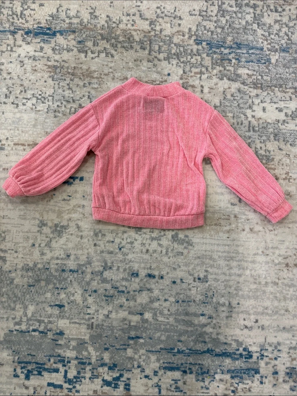 Pink Ribbed Mock Neck Sweater